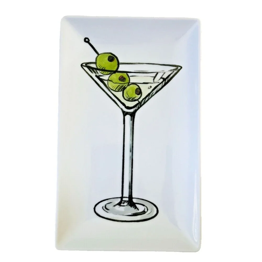 Martini Melamine Appetizer Plates 8x5